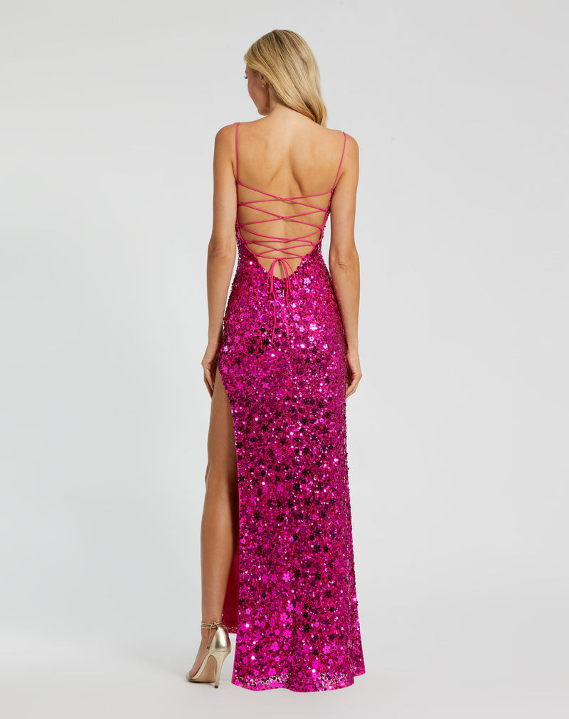 Mac Duggal 10047-HotPink-BK