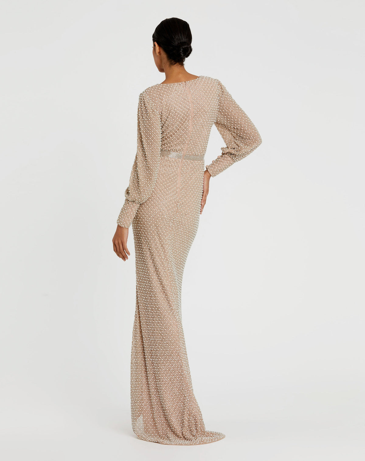Mac Duggal 10062-IvoryNude-BK
