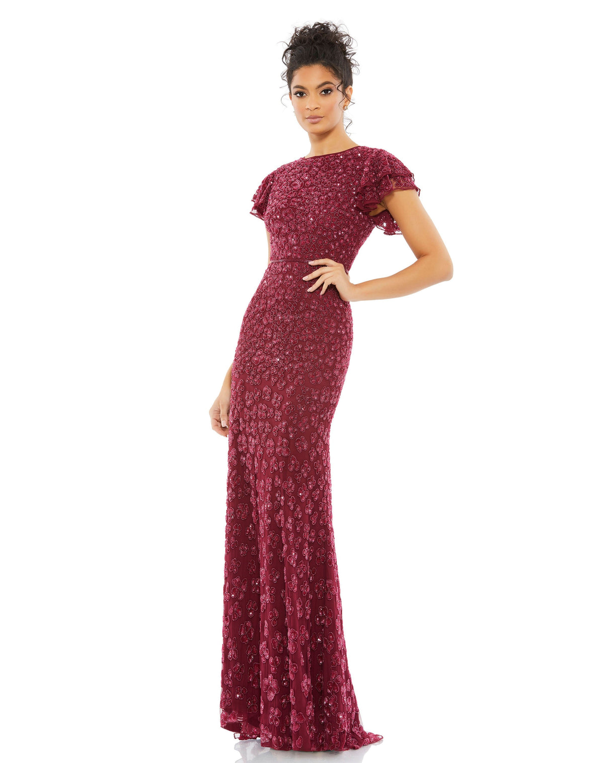 Mac Duggal 10748-Raspberry-AB