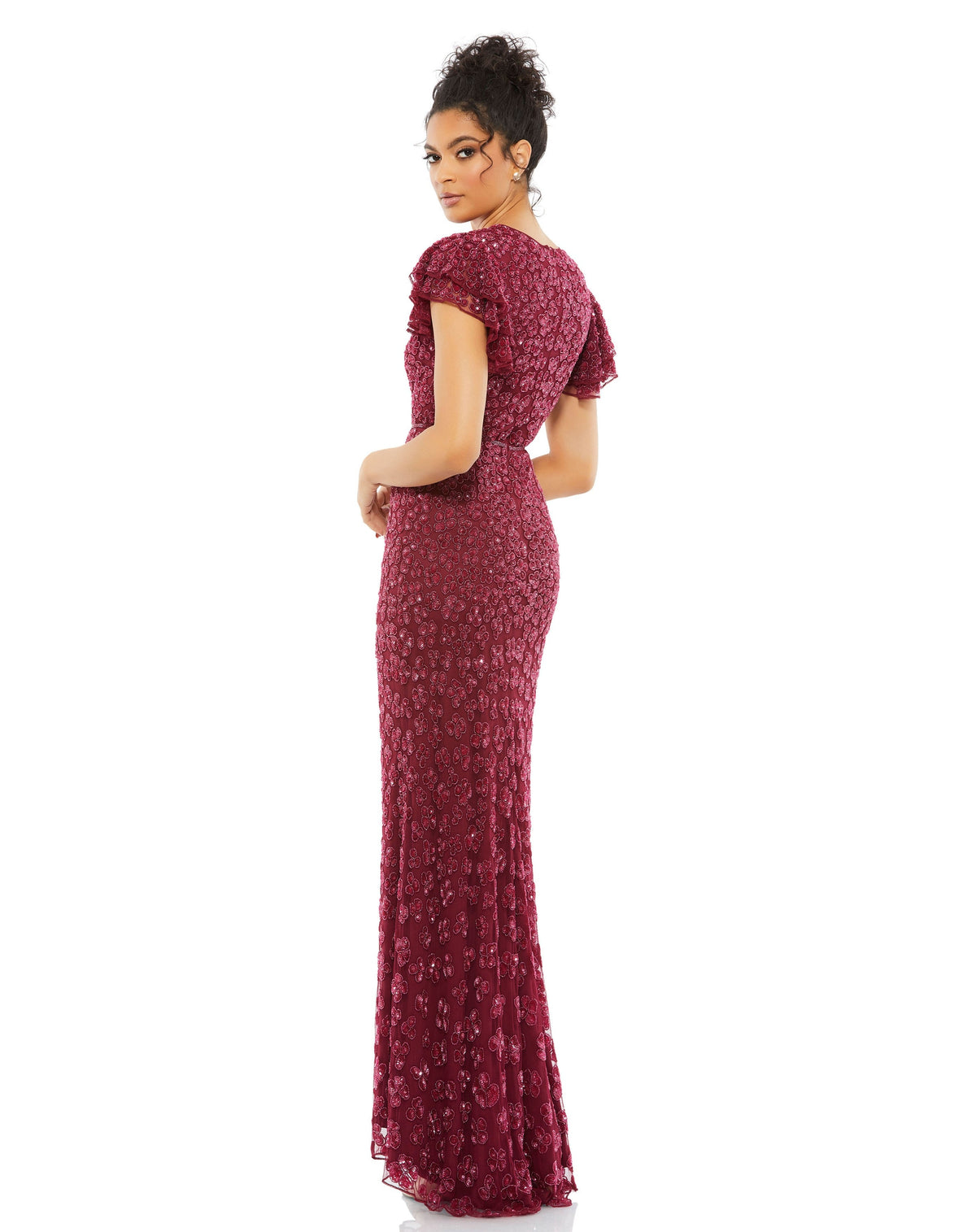 Mac Duggal 10748-Raspberry-BK