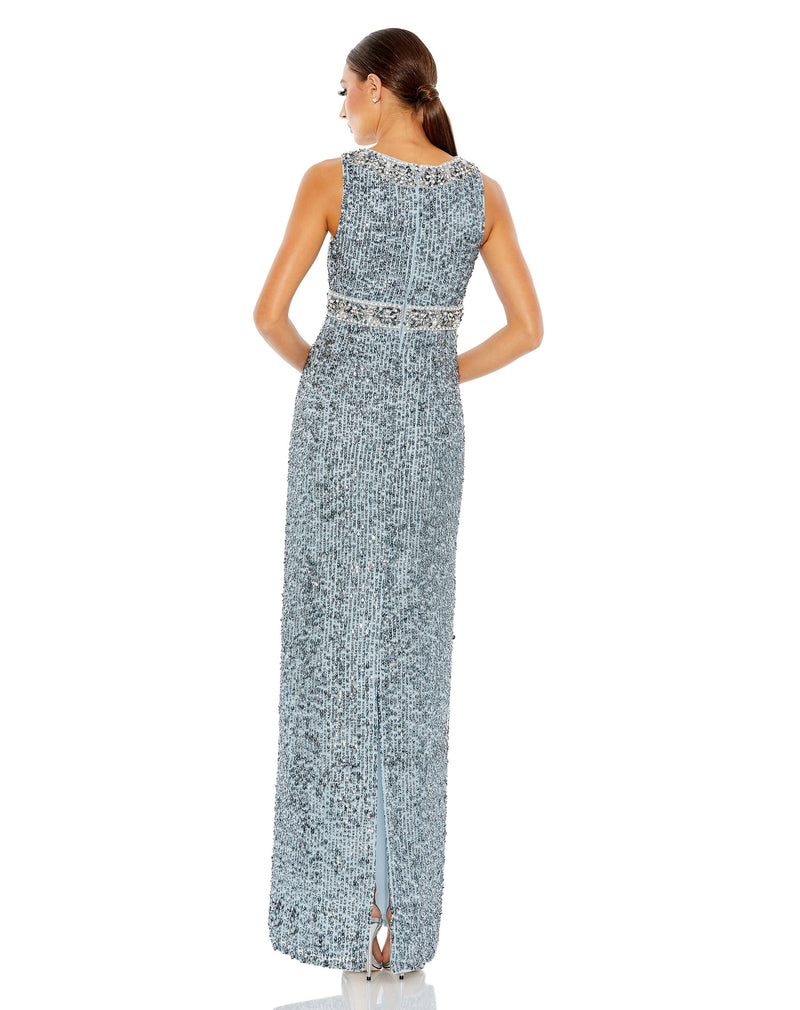 Mac Duggal 10839-SlateBlue-BK