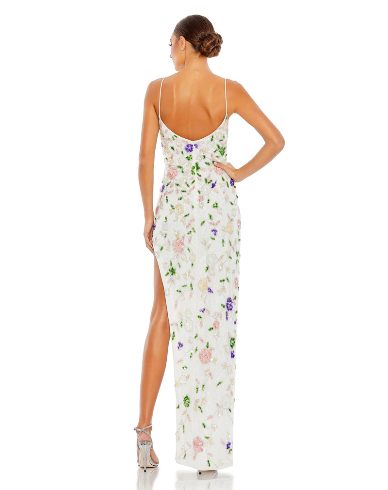 Mac Duggal 10893-WhiteMulti-BK