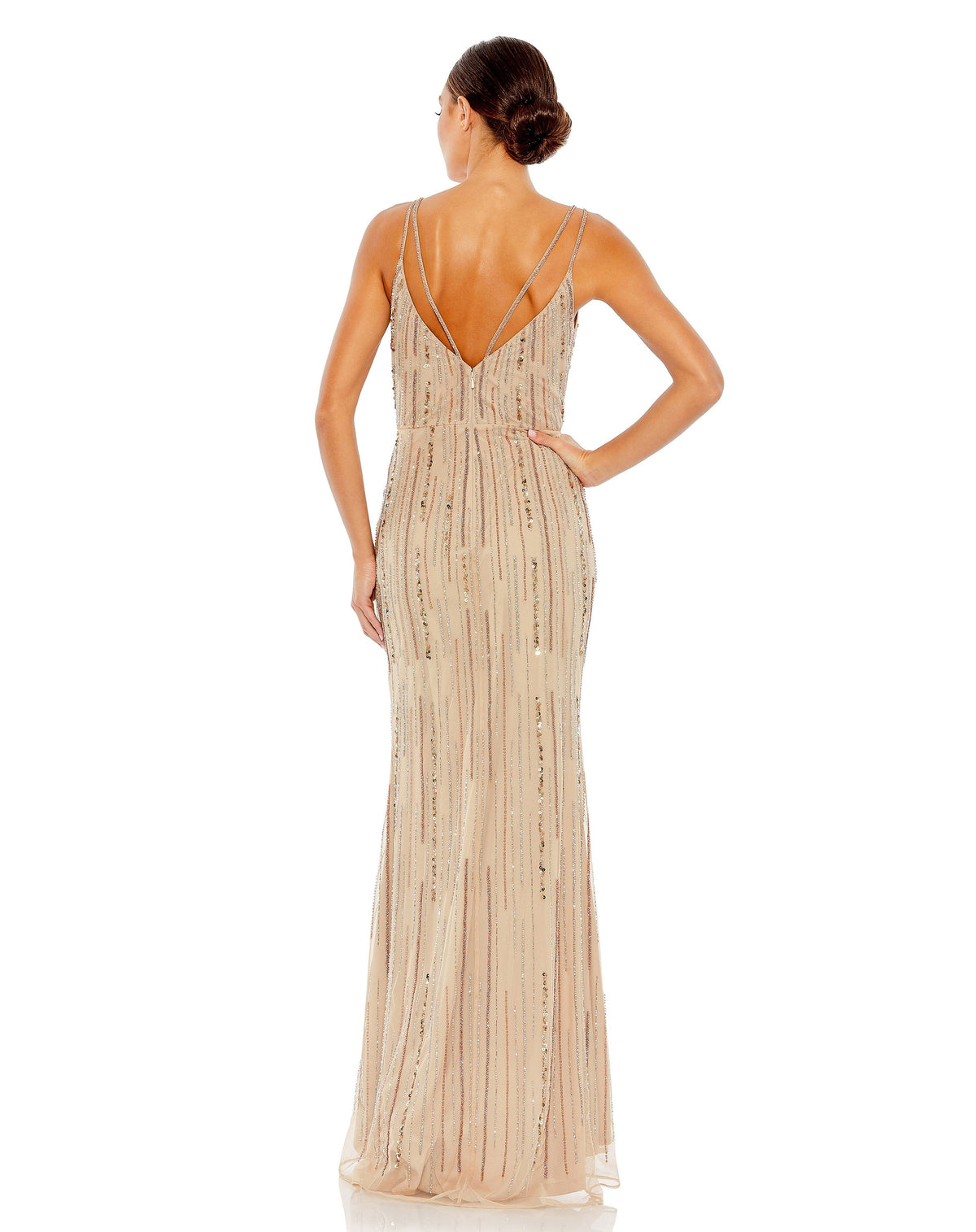 Mac Duggal 10932-Nude-BK