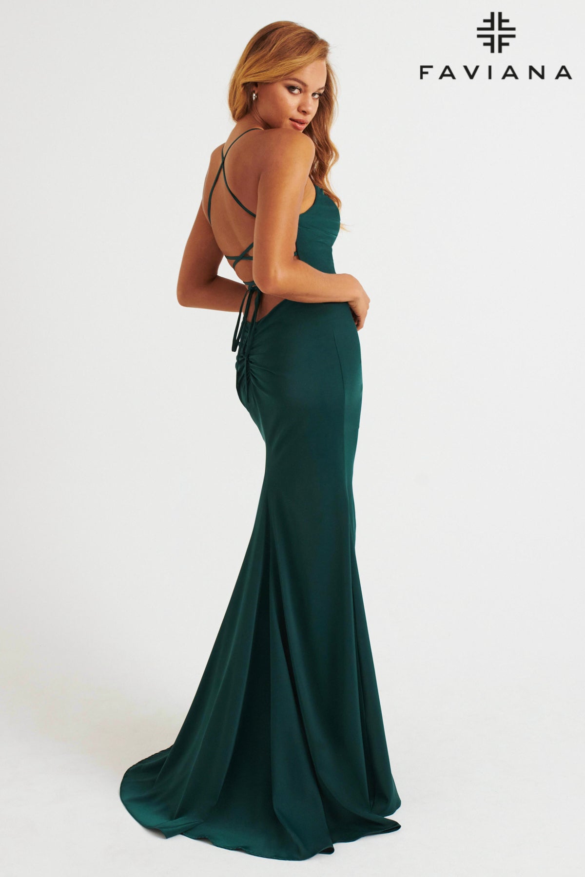 Faviana 11064_DARK_TEAL_BACK