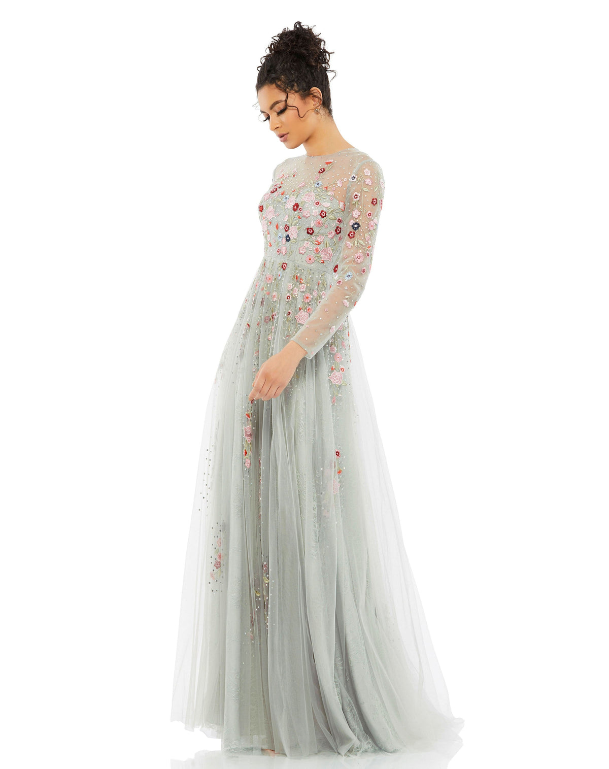 Mac Duggal 11241-PlatinumMulti-AB