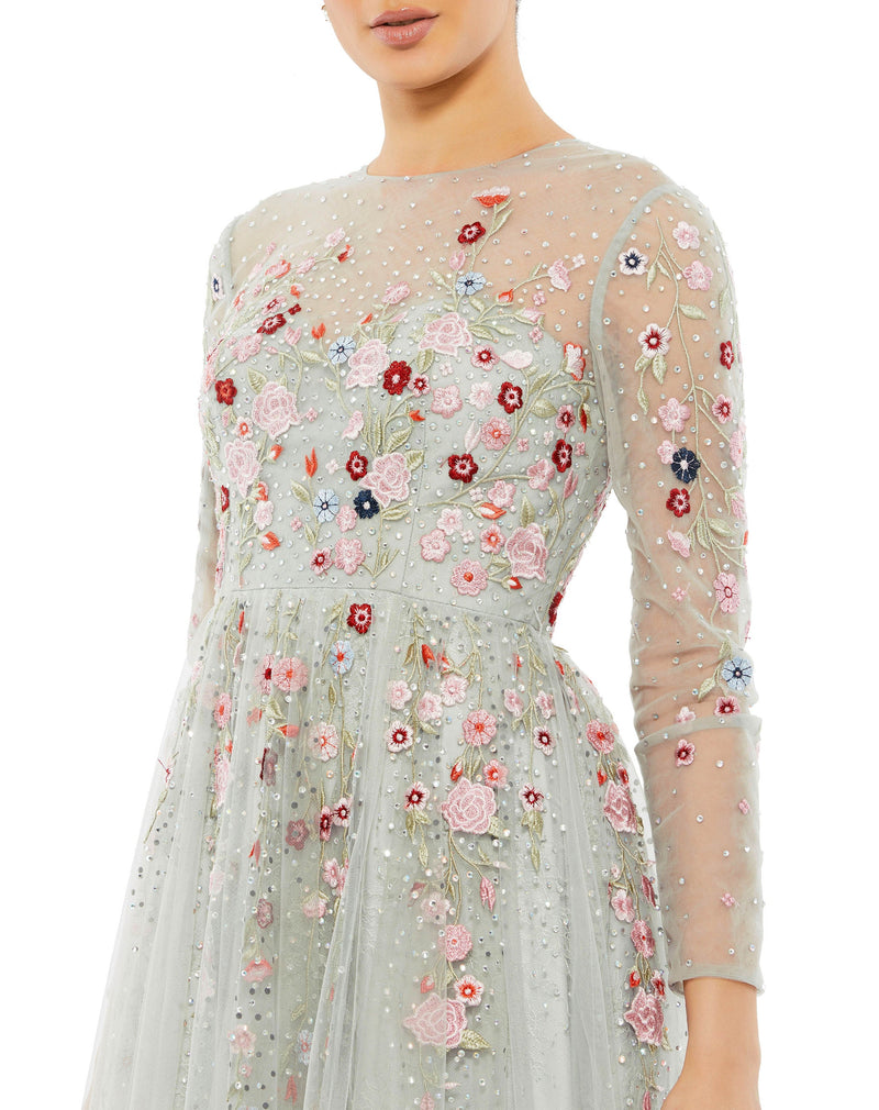 Mac Duggal 11241-PlatinumMulti-CL