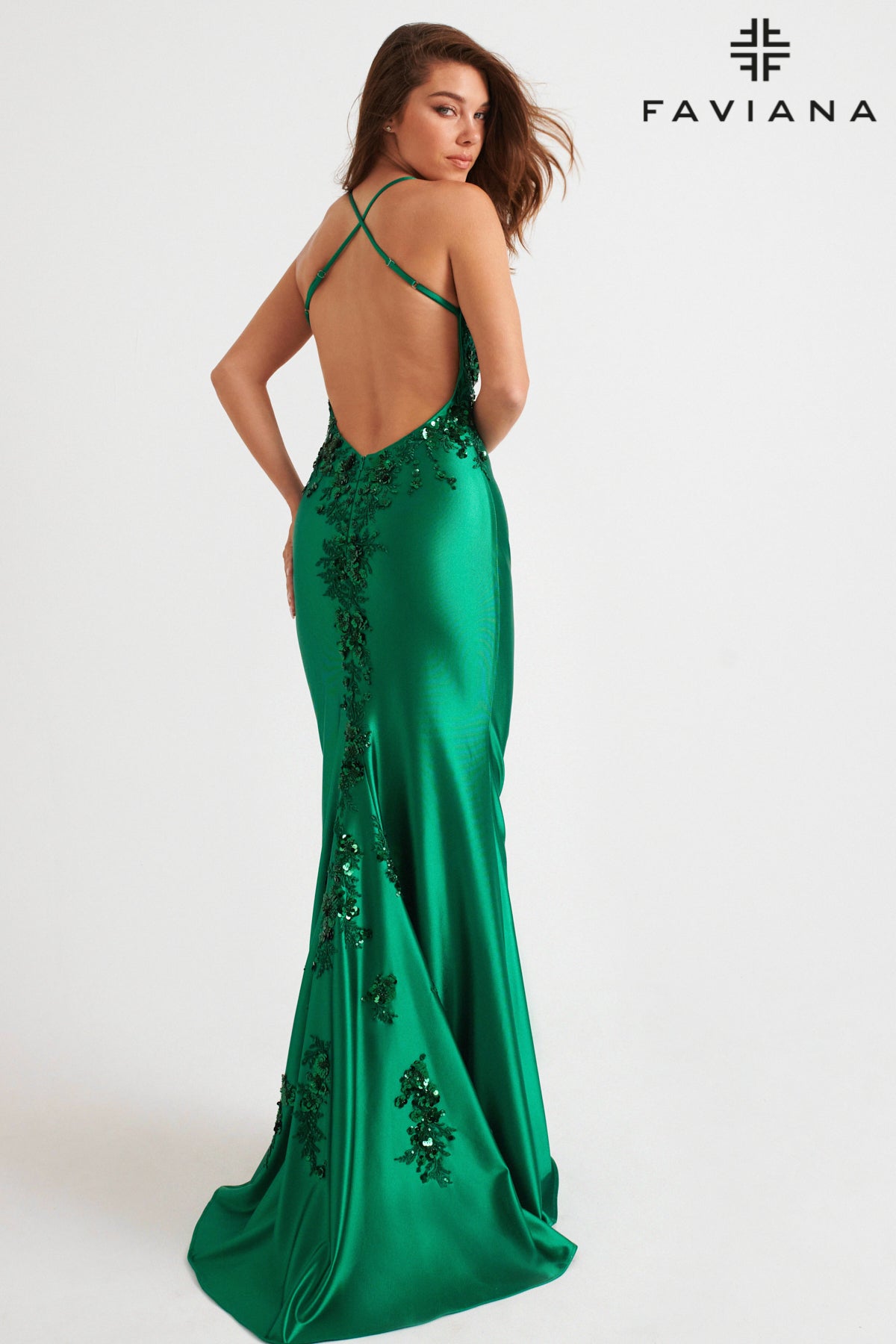 Faviana 11247_DARK_EMERALD_BACK