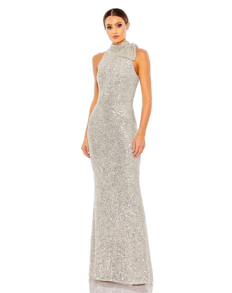 Mac Duggal 11280-NudeSilver-AB