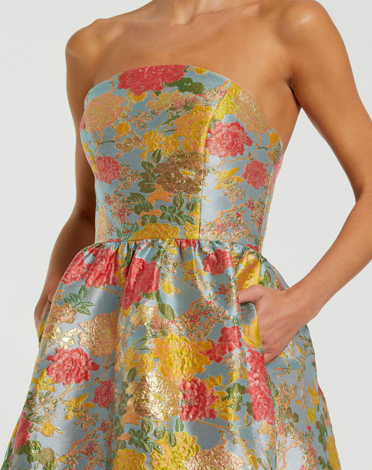 Mac Duggal 11825-TurquoiseMulti-CL