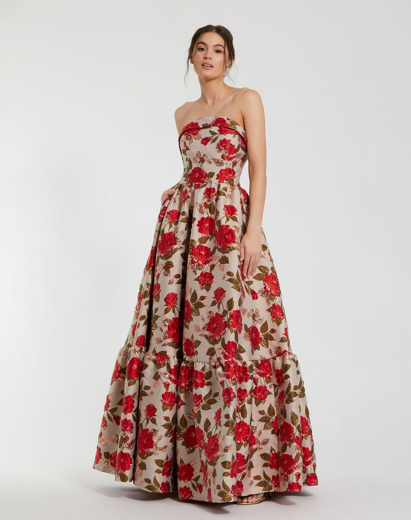 Mac Duggal 11827-WhiteMulti-AB