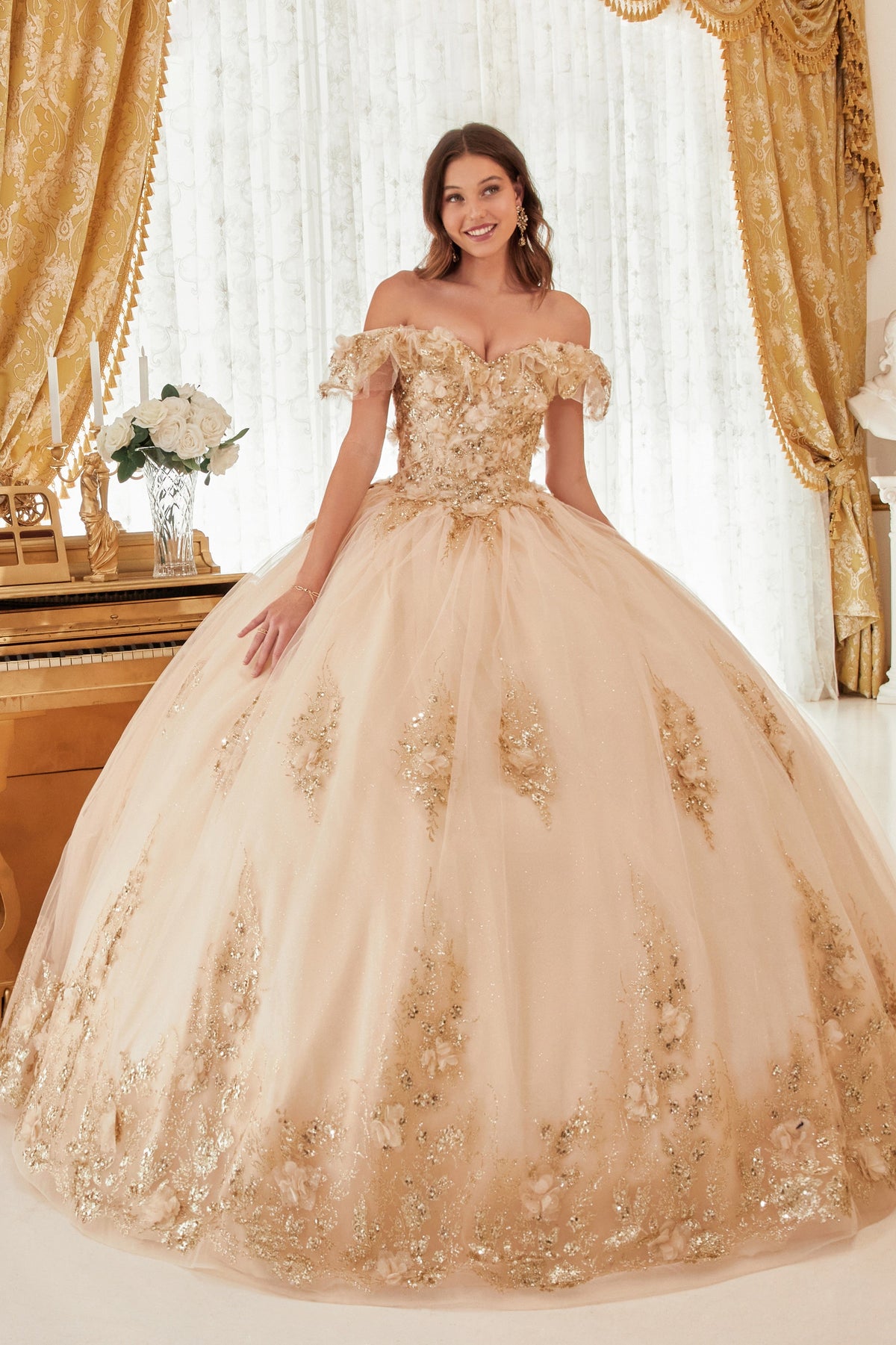 Ladivine by Cinderella Divine 15701_CHAMPAGNE_FRONT