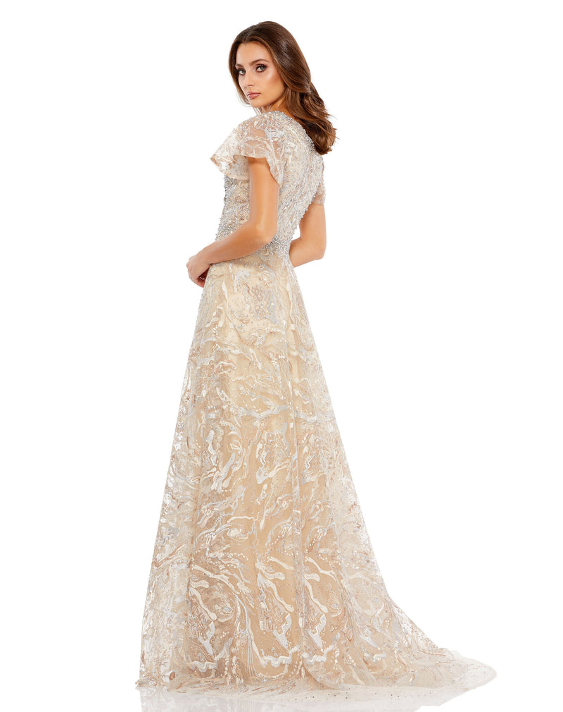 Mac Duggal 20301-ChampagneGold-BK