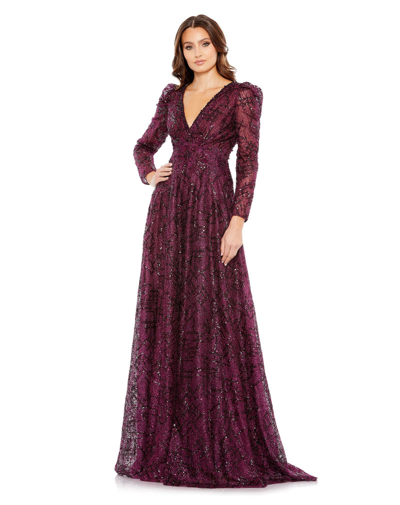 Mac Duggal 20353-Plum-AB