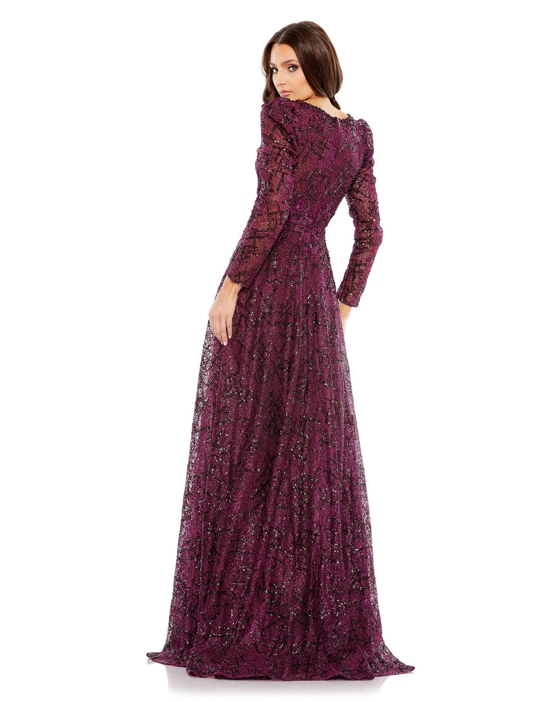 Mac Duggal 20353-Plum-BK