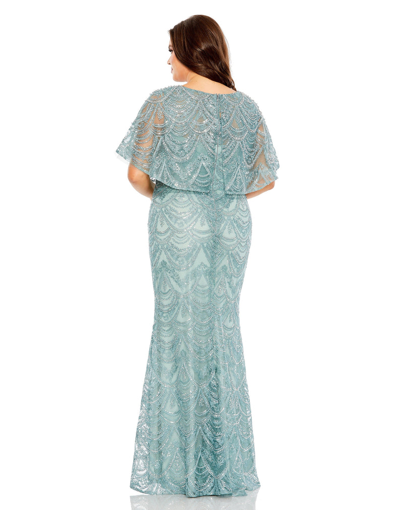Mac Duggal 20470-SlateBlue-BK