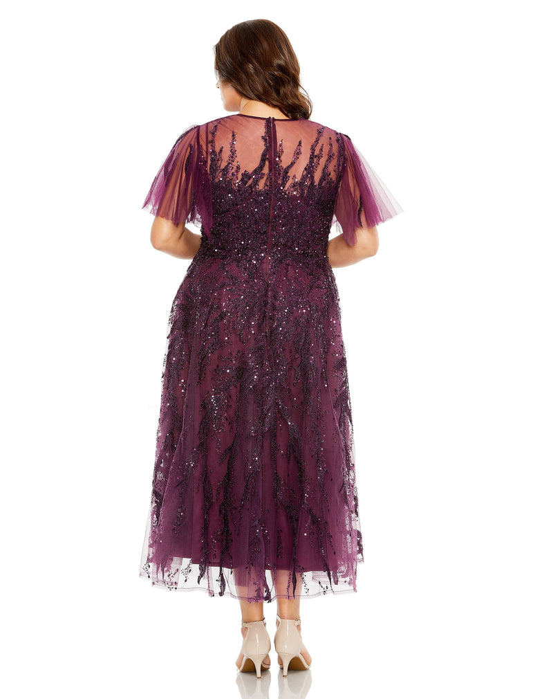 Mac Duggal 20477-Plum-BK