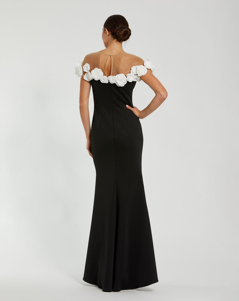Mac Duggal 21041-BlackCream-BK
