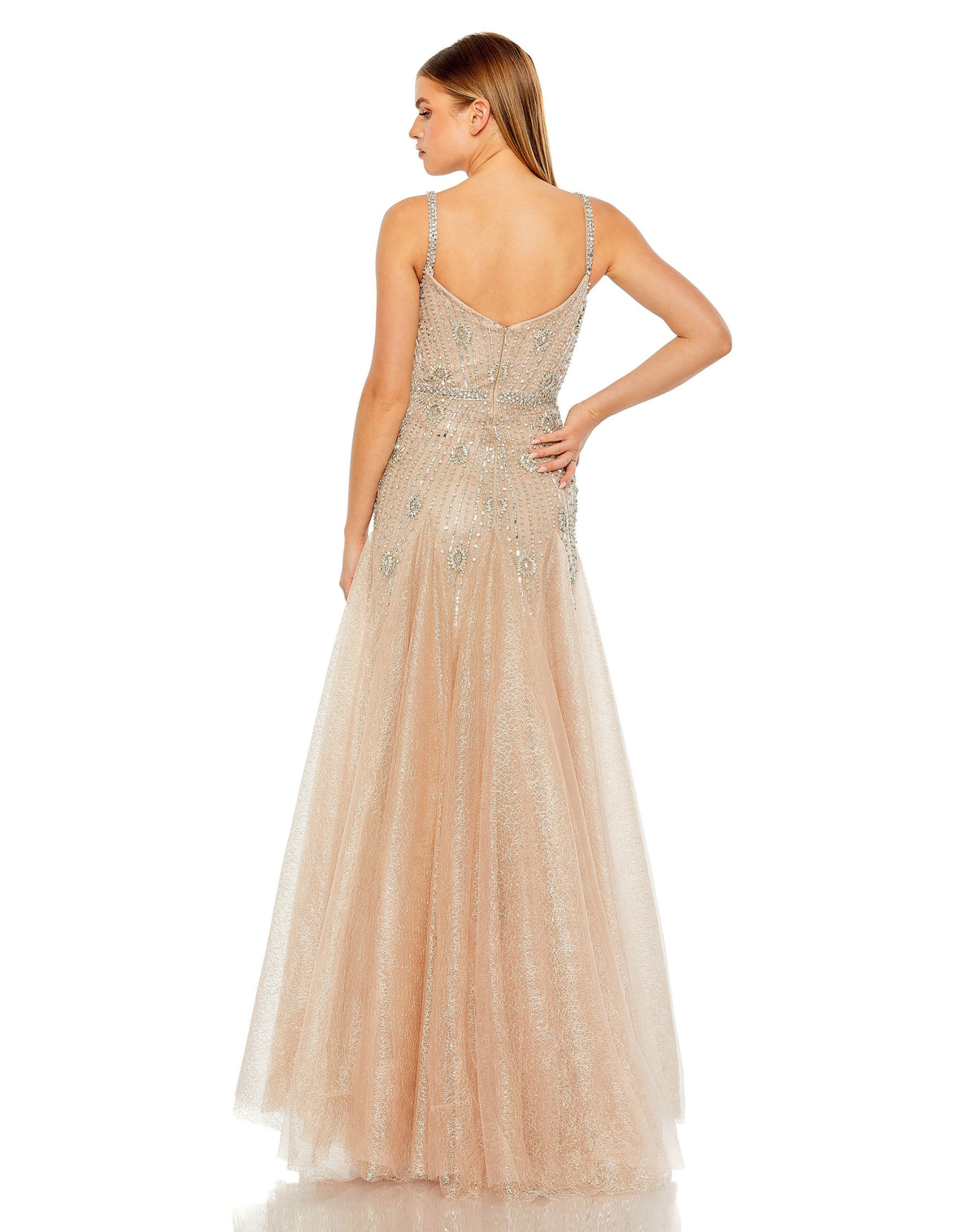 Mac Duggal 2236-NudeSilver-BK