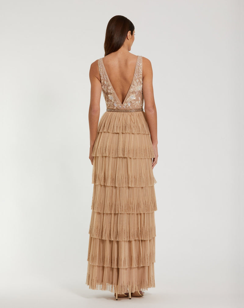 Mac Duggal 24061-Nude-BK