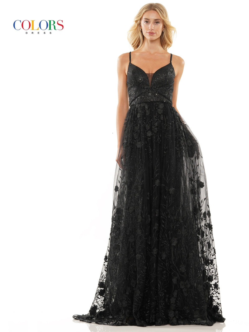 Colors Dress 2726_BLACK_FRONT