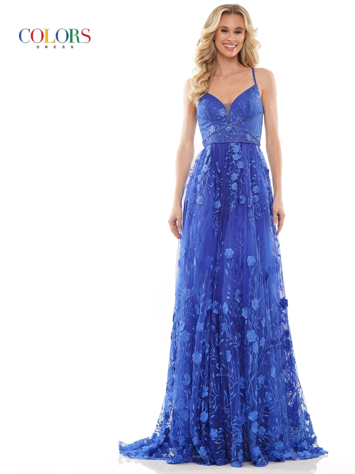 Colors Dress 2726_ROYAL_FRONT
