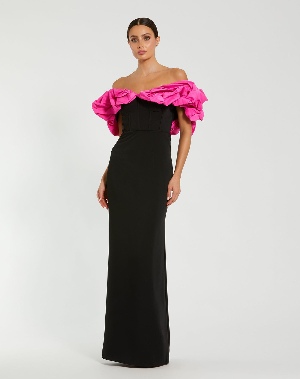 Mac Duggal 27669-BlackHotPink-AB