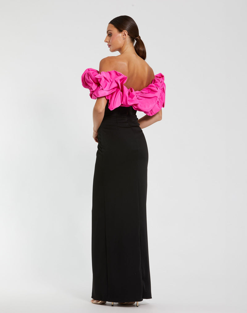 Mac Duggal 27669-BlackHotPink-BK
