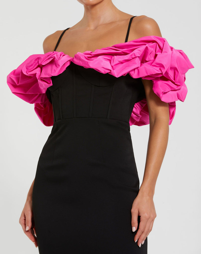 Mac Duggal 27669-BlackHotPink-CL