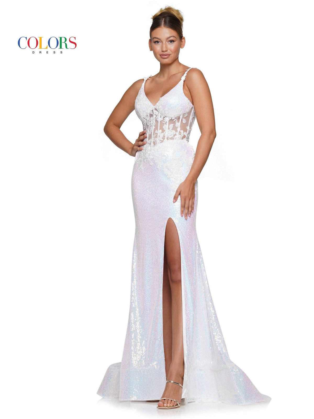 Colors Dress 2848_OFF_WHITE_FRONT