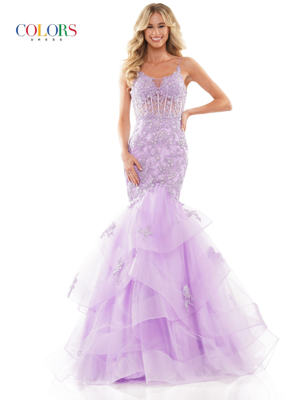 Colors Dress 2899_LILAC_FRONT