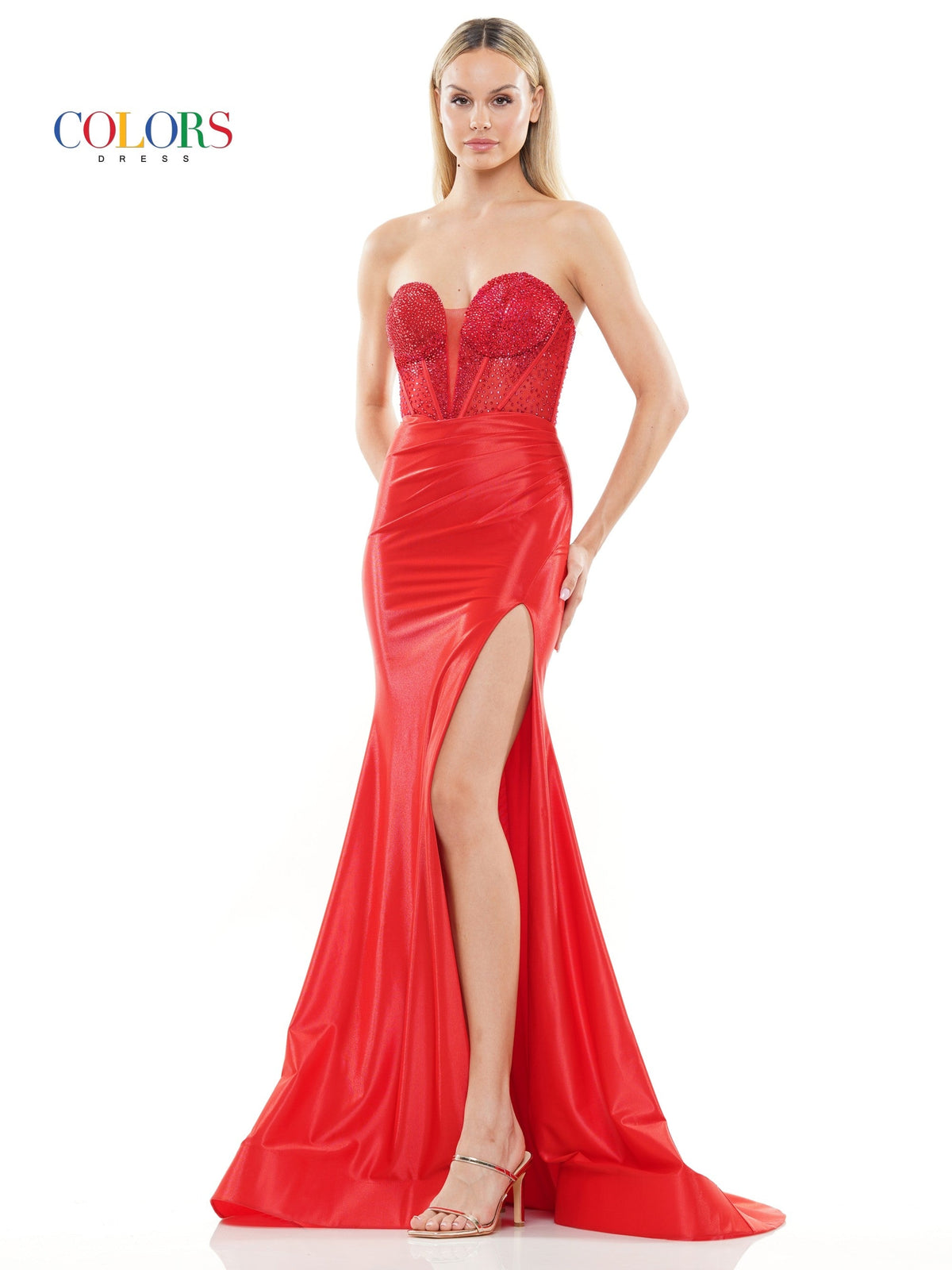 Colors Dress 3138_RED_FRONT