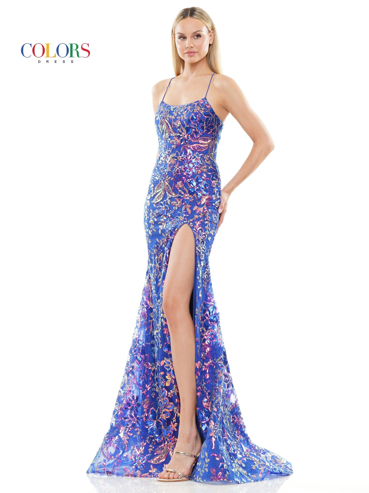 Colors Dress 3139_ROYAL_FRONT