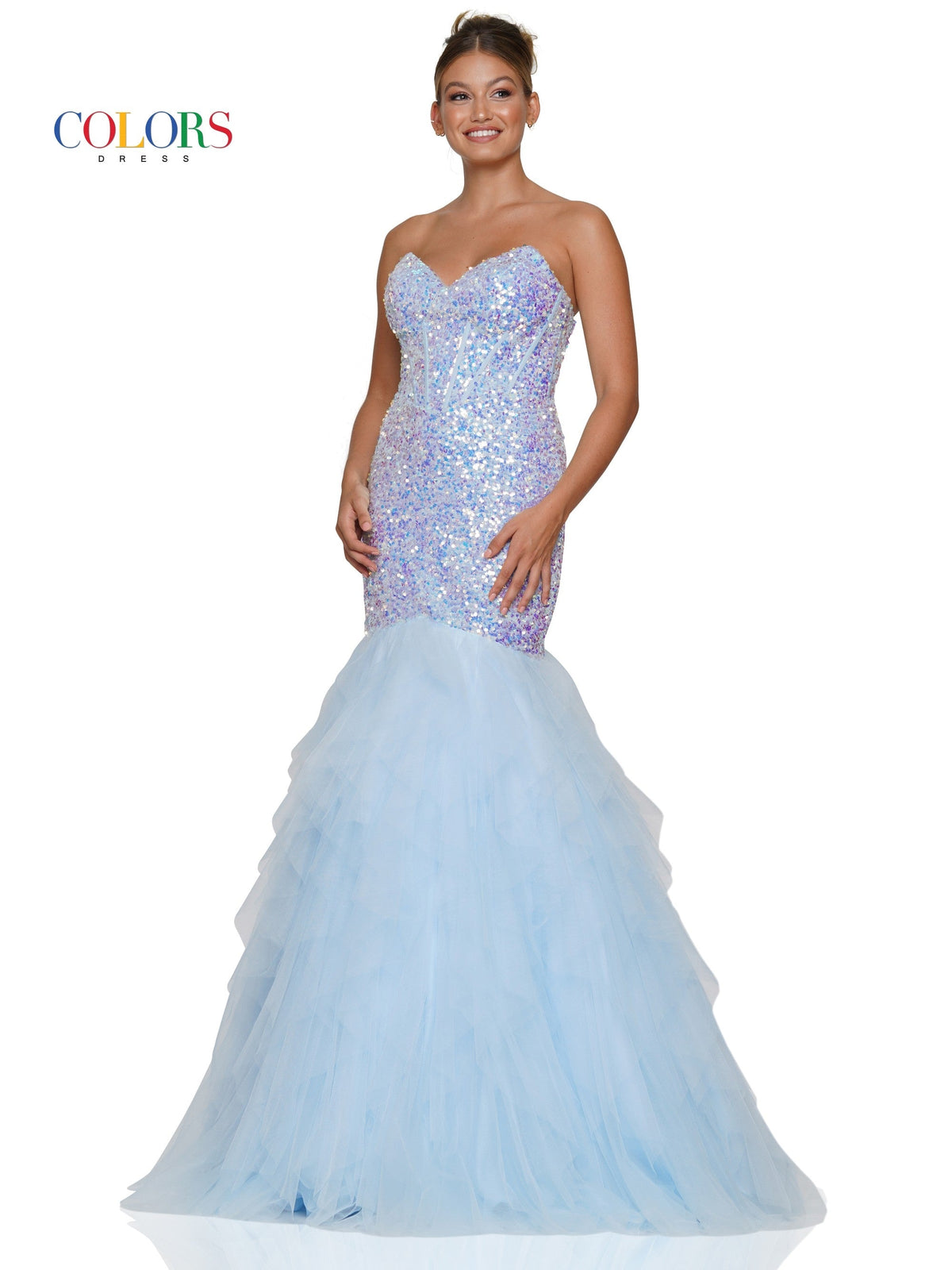 Colors Dress 3202_LIGHT_BLUE_FRONT