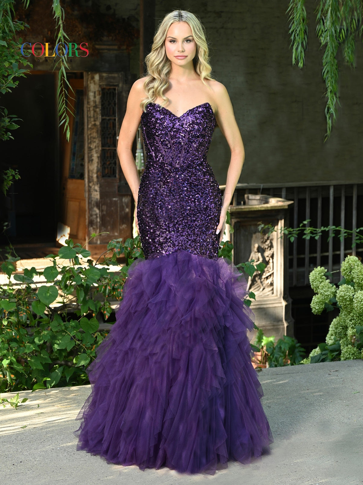 Colors Dress 3202_PURPLE_FRONT