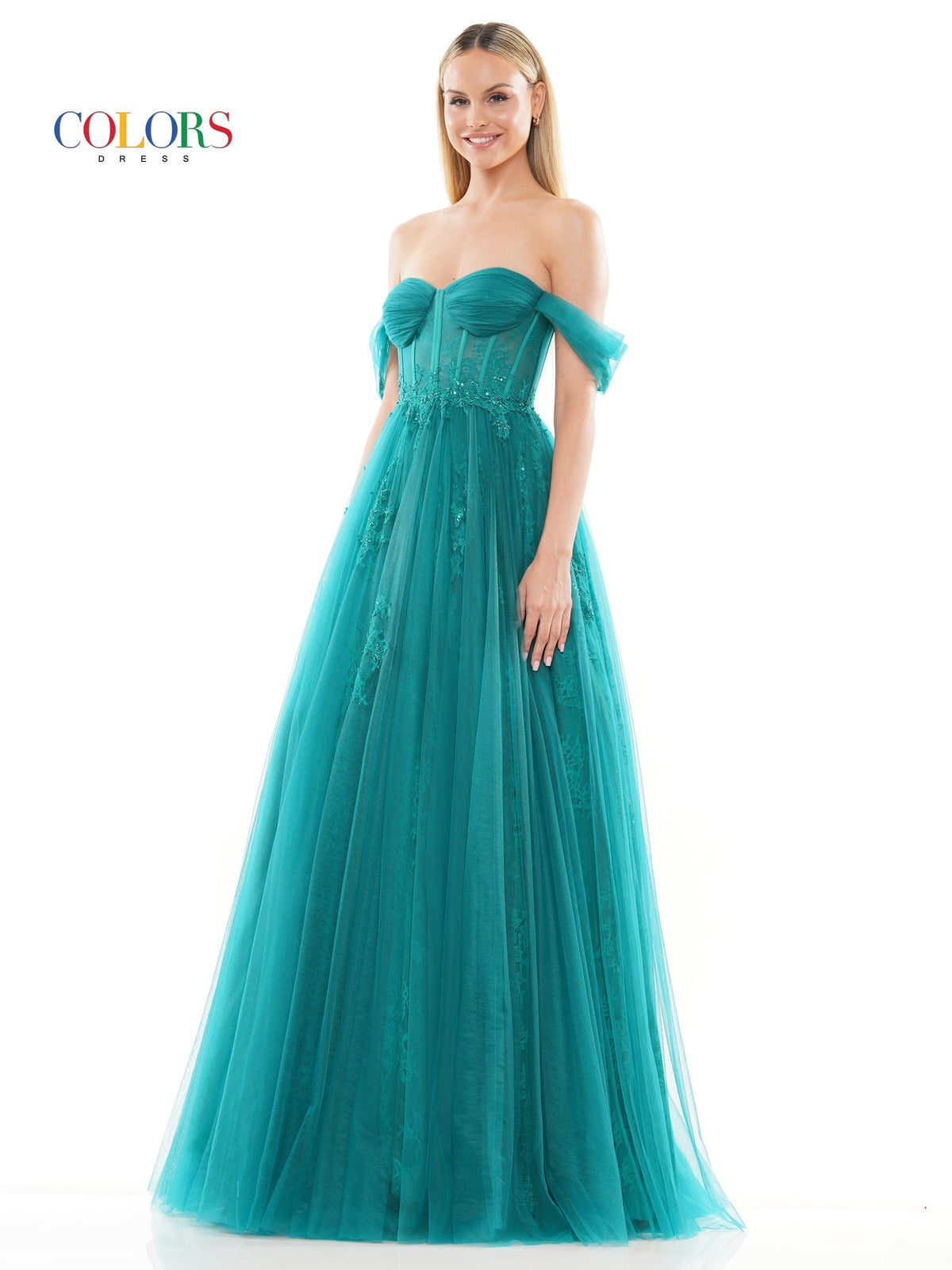 Colors Dress 3240_DEEP_GREEN_FRONT
