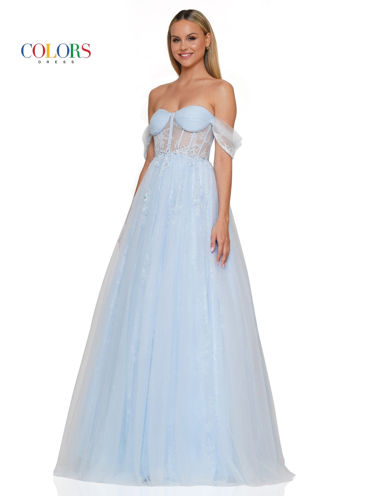 Colors Dress 3240_LIGHT_BLUE_FRONT