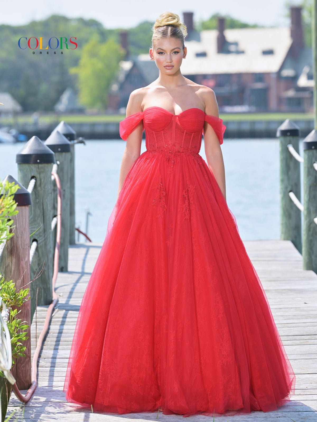 Colors Dress 3240_RED_FRONT