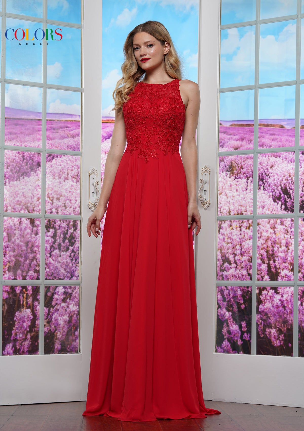 Colors Dress 3440_RED_FRONT