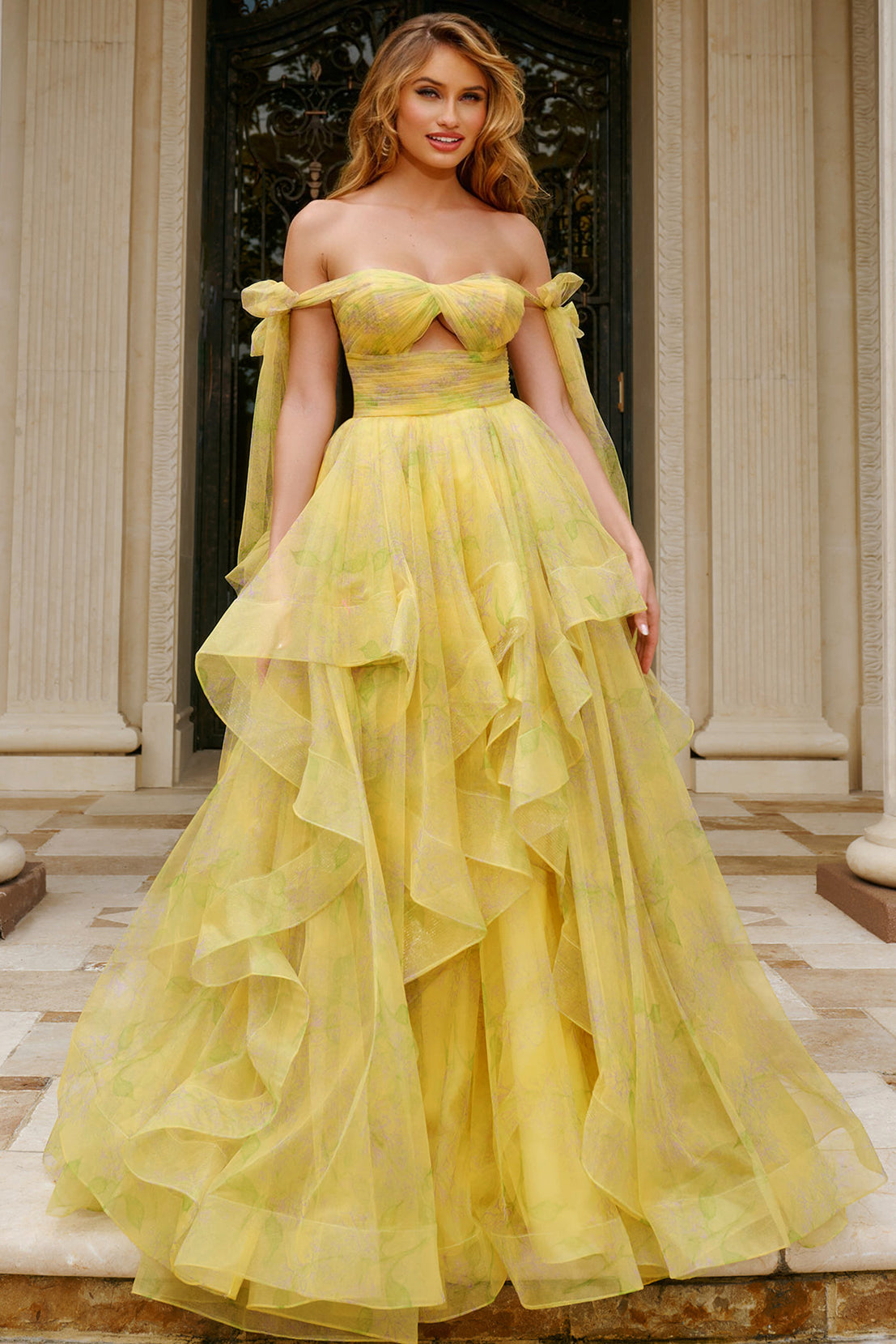 Jovani 40400_YELLOW_PRINT_FRONT