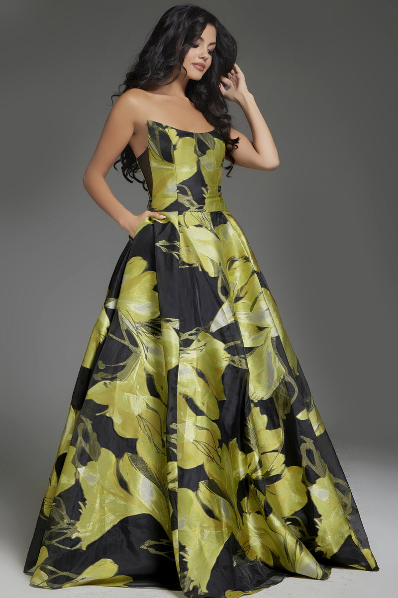 Jovani 42435_YELLOWBLACK__34