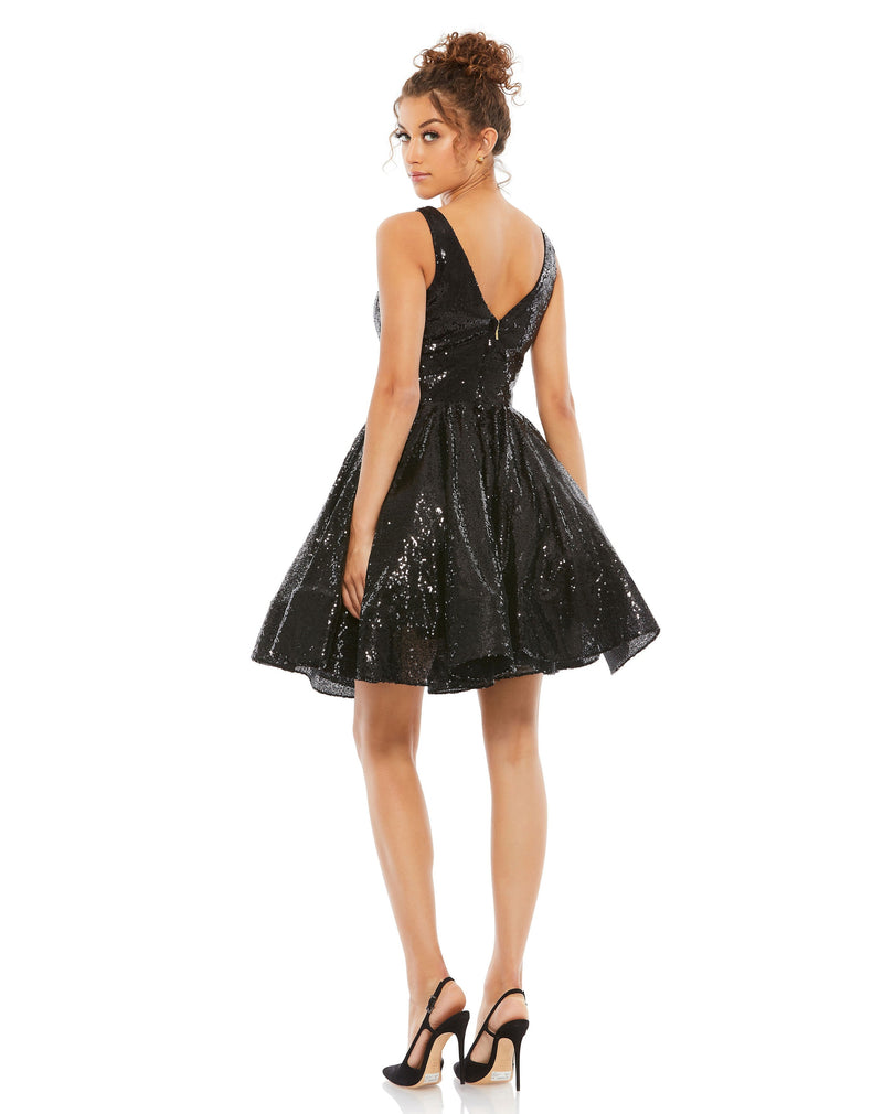 Mac Duggal 48478-NoirSequin-BK