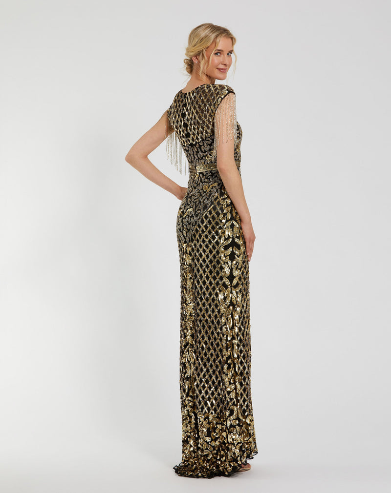 Mac Duggal 4908-BlackGold-BK