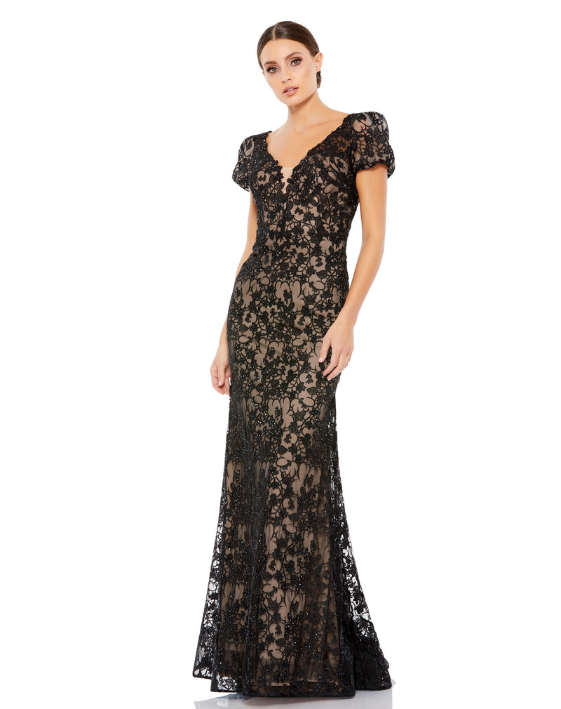 Mac Duggal 50644-BlackNude-AB