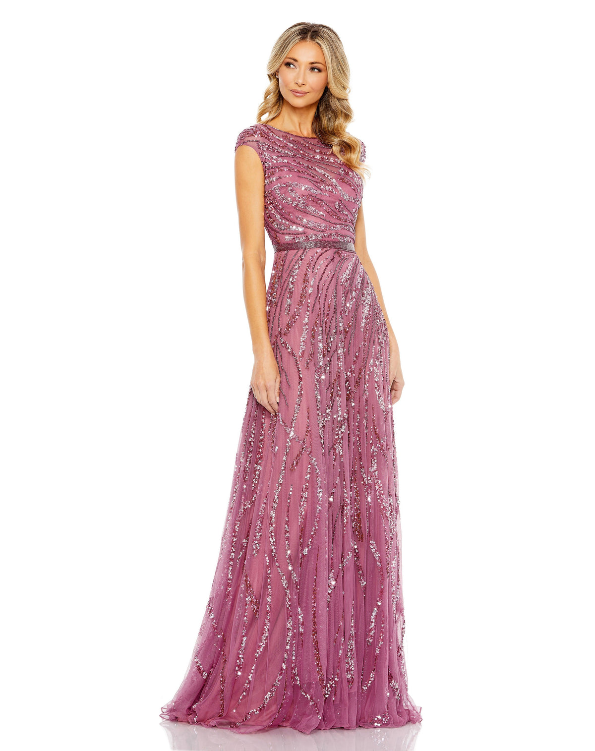 Mac Duggal 5445-Plum-AB