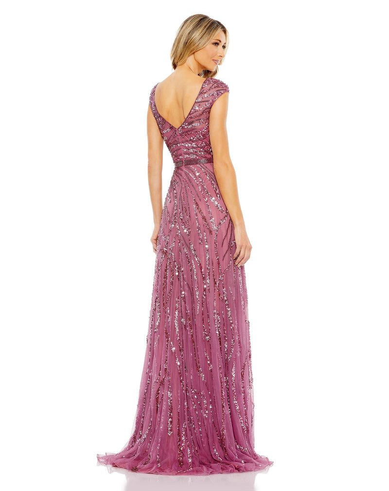 Mac Duggal 5445-Plum-BK