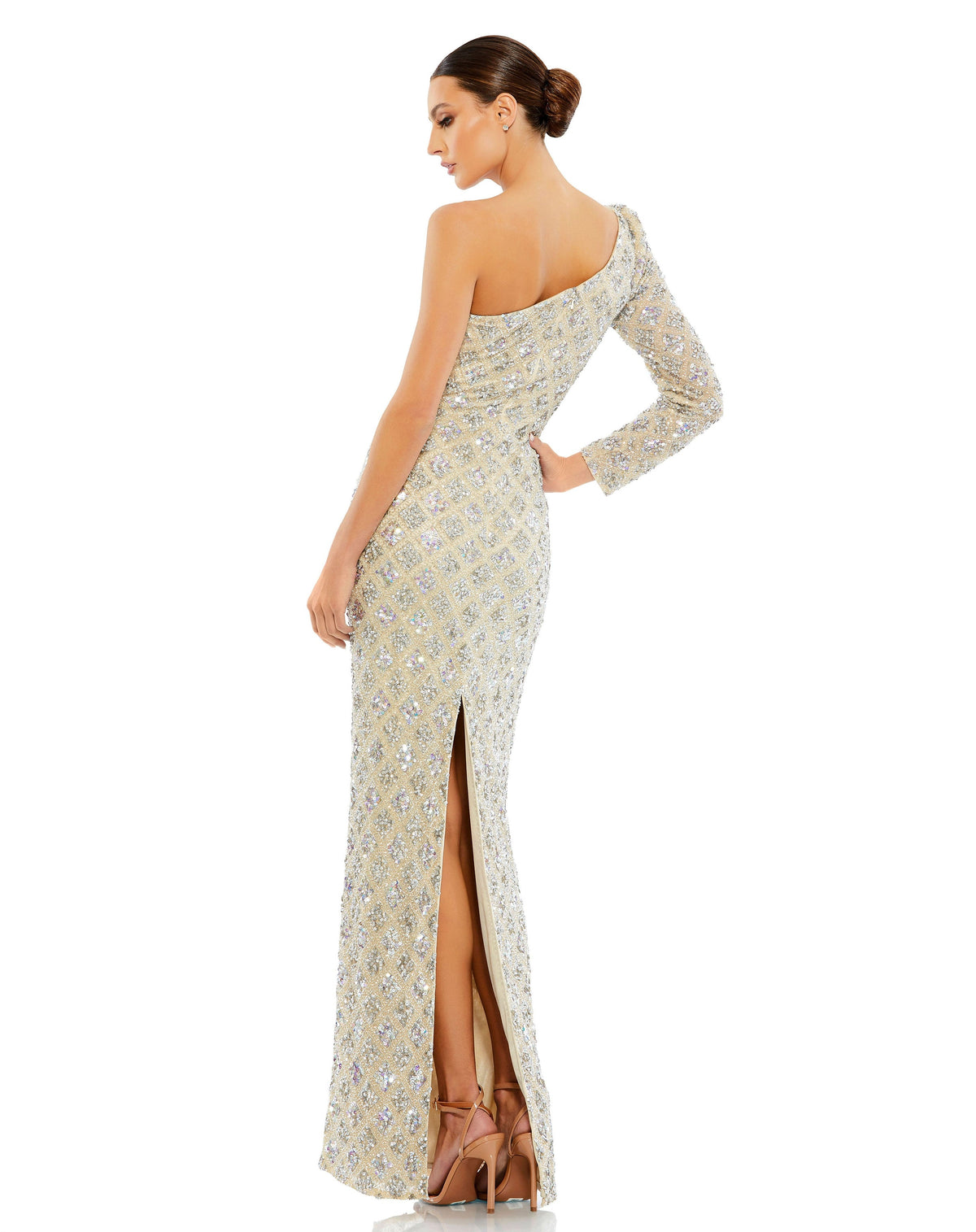 Mac Duggal 5479-ShimmeringGold-BK