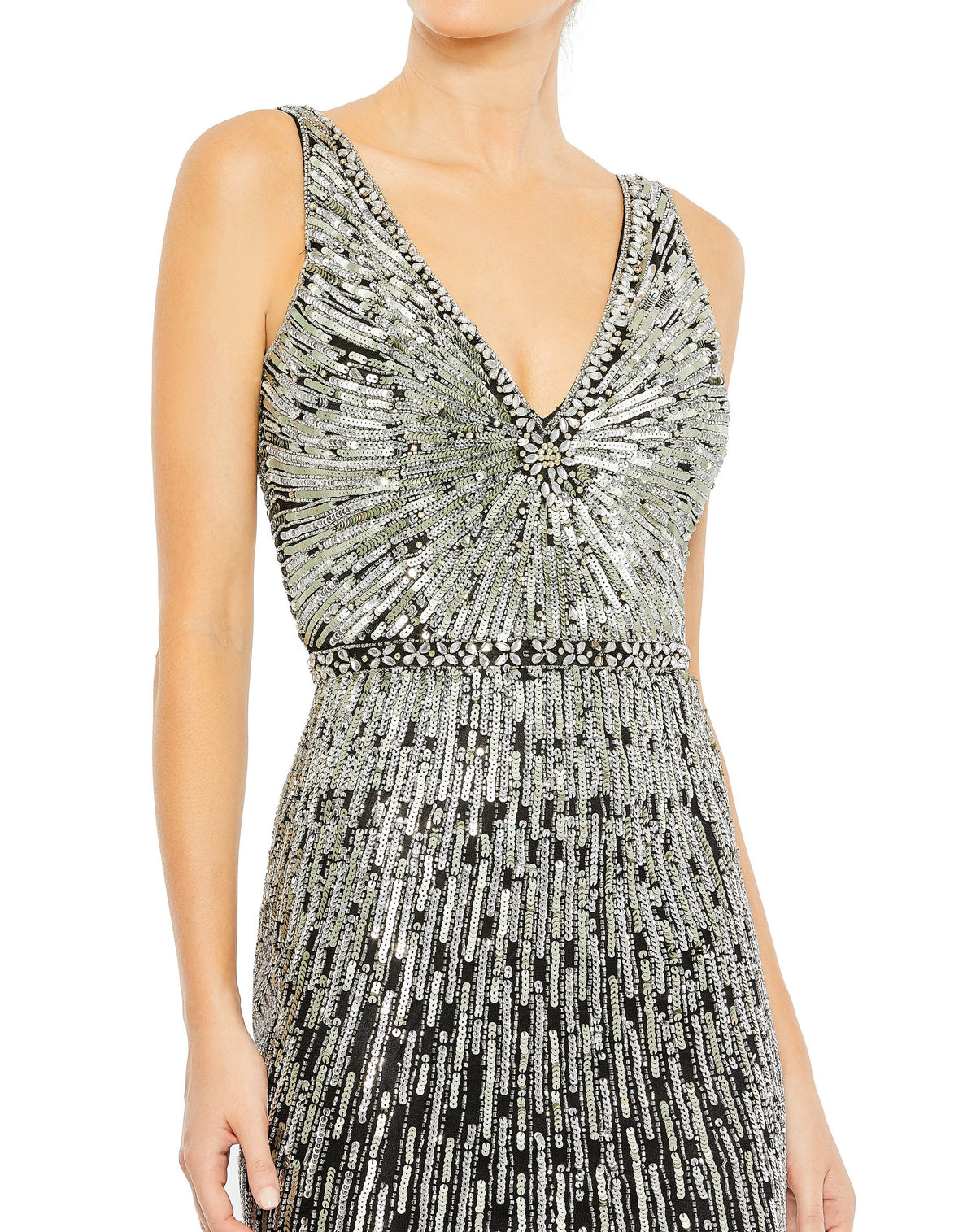 Mac Duggal 5483-BlackSilver-CL