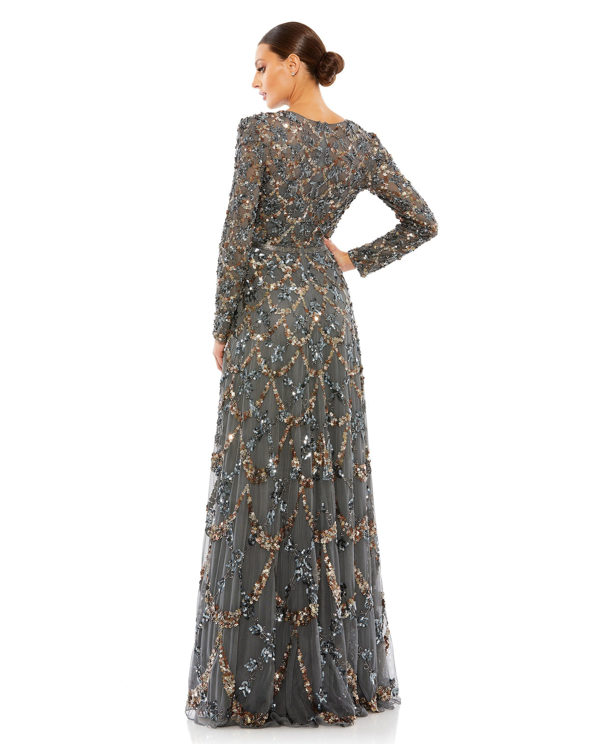 Mac Duggal 5496-Charcoal-BK