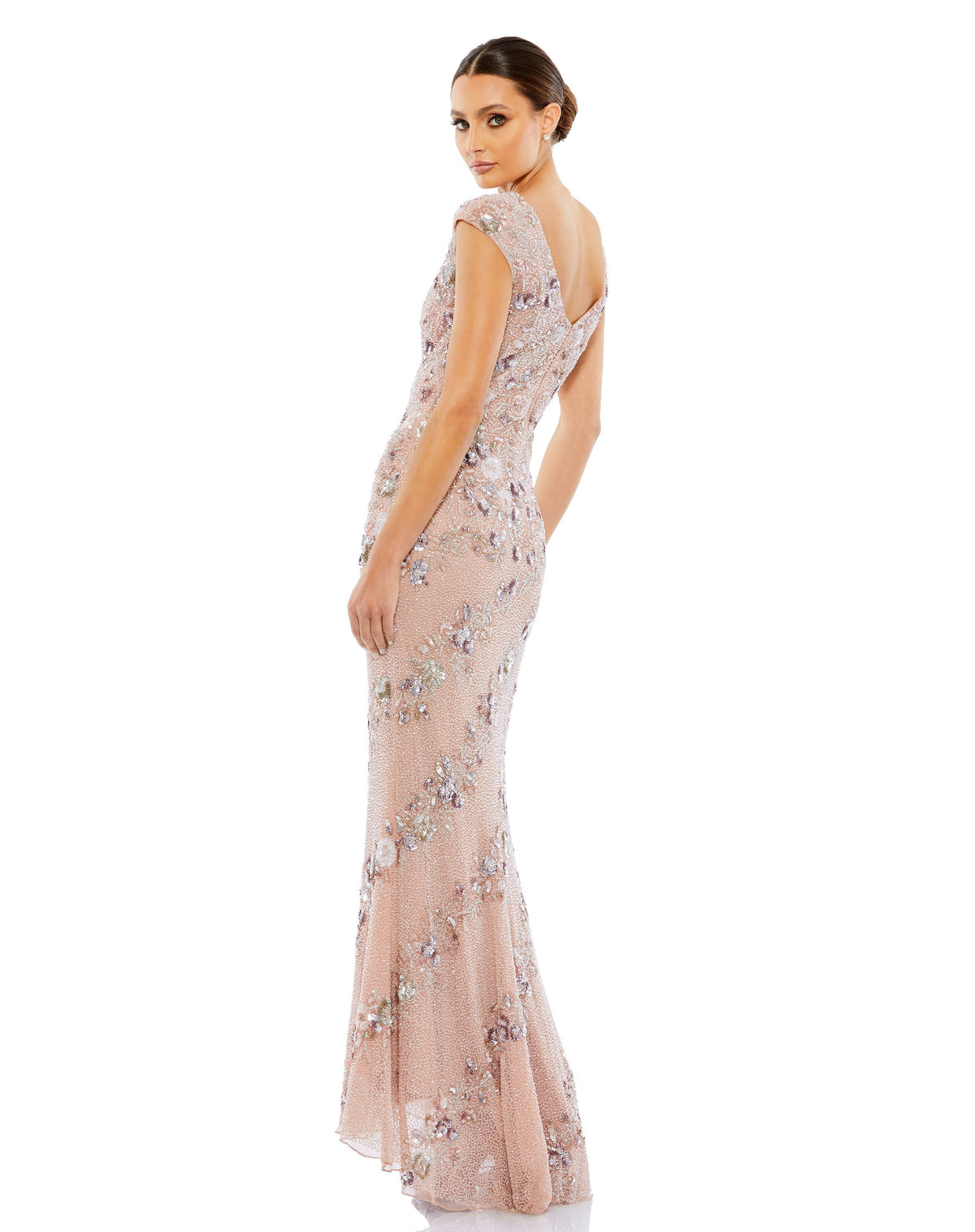 Mac Duggal 5500-NudeSilver-BK