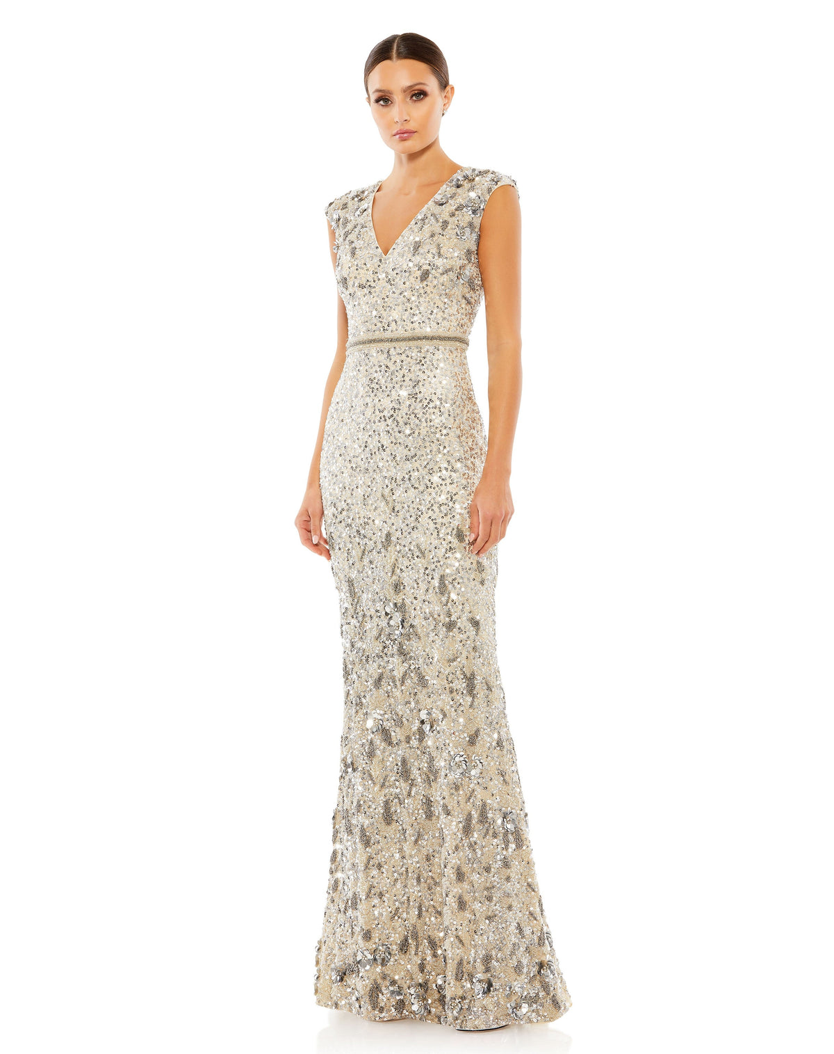 Mac Duggal 5505-NudeSilver-AB